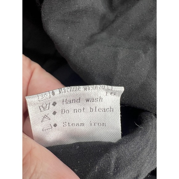 MEROKEETY Dress Womens Small Black Square Neck Long Sleeve Smocked Tiered Maxi - Picture 11 of 14